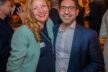 Die Generalsekretaerin der hessischen SPD Dr. Josephine Koebe und Wirtschaftsminister und Vize MP Kaweh Mansoori freuen sich auf ihr Baby