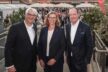 Die Gastgeber Dr. Sven Matthiesen mit Vorstaendin Andrea Kilian und dem Vorstandsvorsitzenden Dr. Arne Weick